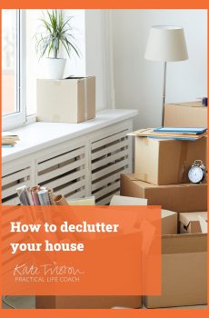 A house that has been decluttered on the cover of a how to declutter workbook