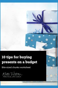 Free birthday and Christmas presents on a budget worksheet