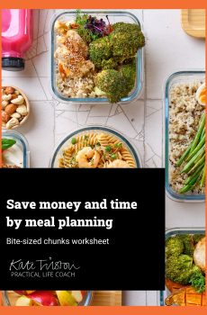Meal planning by Kate Tilston free workbook cover