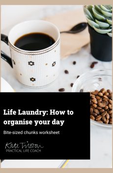 Cover of free life laundry worksheet by Kate Tilston